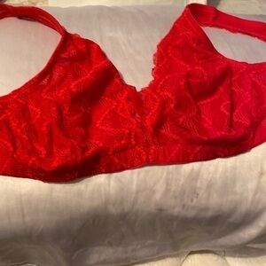 Paramour red lace bra